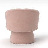 SEYNAR Modern Glam Velvet Upholstered Round Swivel Accent Arm Barrel Chair for Living Room Set of 2