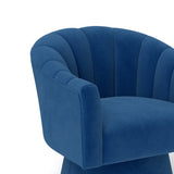 SEYNAR Modern Glam Velvet Upholstered Round Swivel Accent Arm Barrel Chair for Living Room Set of 2