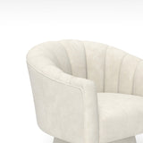 SEYNAR Modern Glam Velvet Upholstered Round Swivel Accent Arm Barrel Chair for Living Room Set of 2