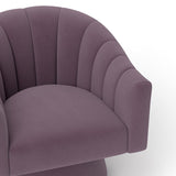 SEYNAR Modern Glam Velvet Upholstered Round Swivel Accent Arm Barrel Chair for Living Room Set of 2
