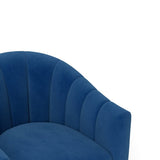 SEYNAR Modern Glam Velvet Upholstered Round Swivel Accent Arm Barrel Chair for Living Room Set of 2