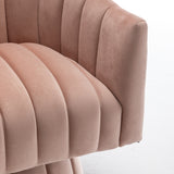 SEYNAR Modern Glam Velvet Upholstered Round Swivel Accent Arm Barrel Chair for Living Room