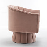 SEYNAR Modern Glam Velvet Upholstered Round Swivel Accent Arm Barrel Chair for Living Room