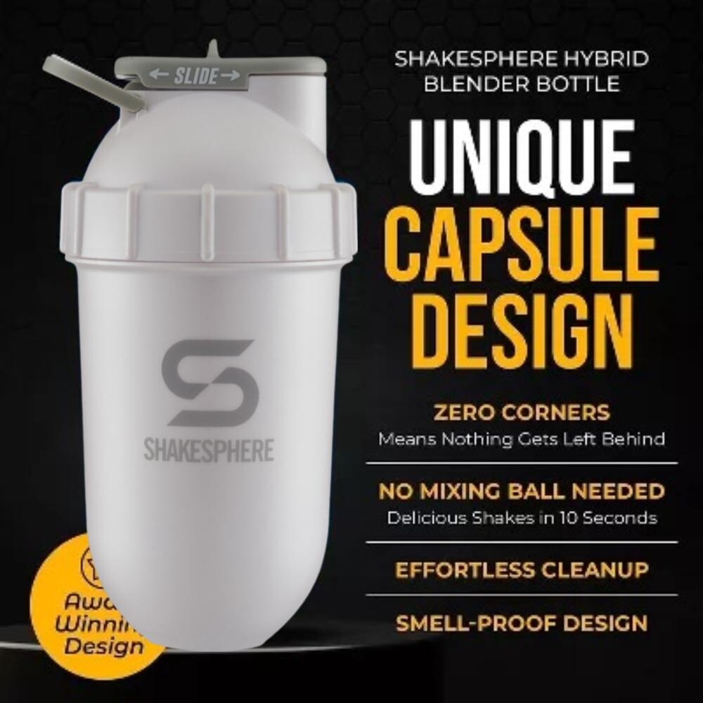 SHAKESPHERE Protein Shaker Bottle and Smoothie Cup 24 oz