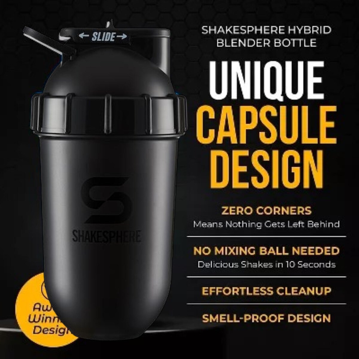 SHAKESPHERE Protein Shaker Bottle and Smoothie Cup 24 oz
