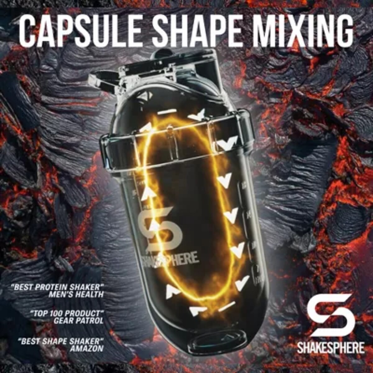 SHAKESPHERE Protein Shaker Bottle and Smoothie Cup 24 oz