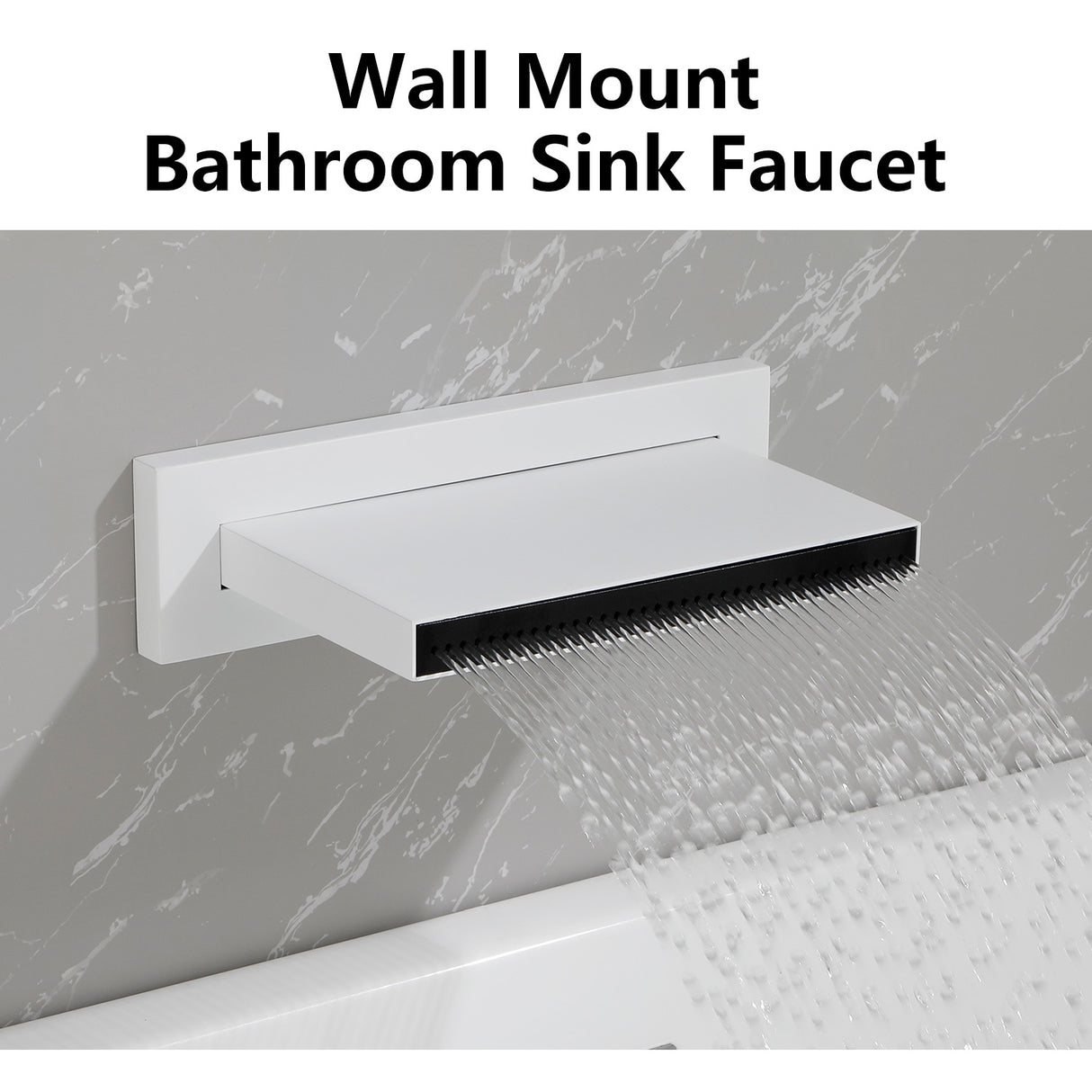 SHOWER Waterfall Waterfall Tub Faucet Wall Mount Tub Filler Spout For Bathroom sink Multiple Uses High Flow Bathtub - 7.7"x4.52"