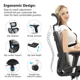 SIHOO Ergonomic Office Chair Mesh High Back Desk Chair Computer Chair,300lb, Black - 64*70*123