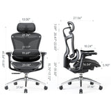 SIHOO Ergonomic Ofiice Chair Doro-C300, Auto-Adaptive Lumbar Support, and 3D Linkage Armrests, Black - 78*70*125