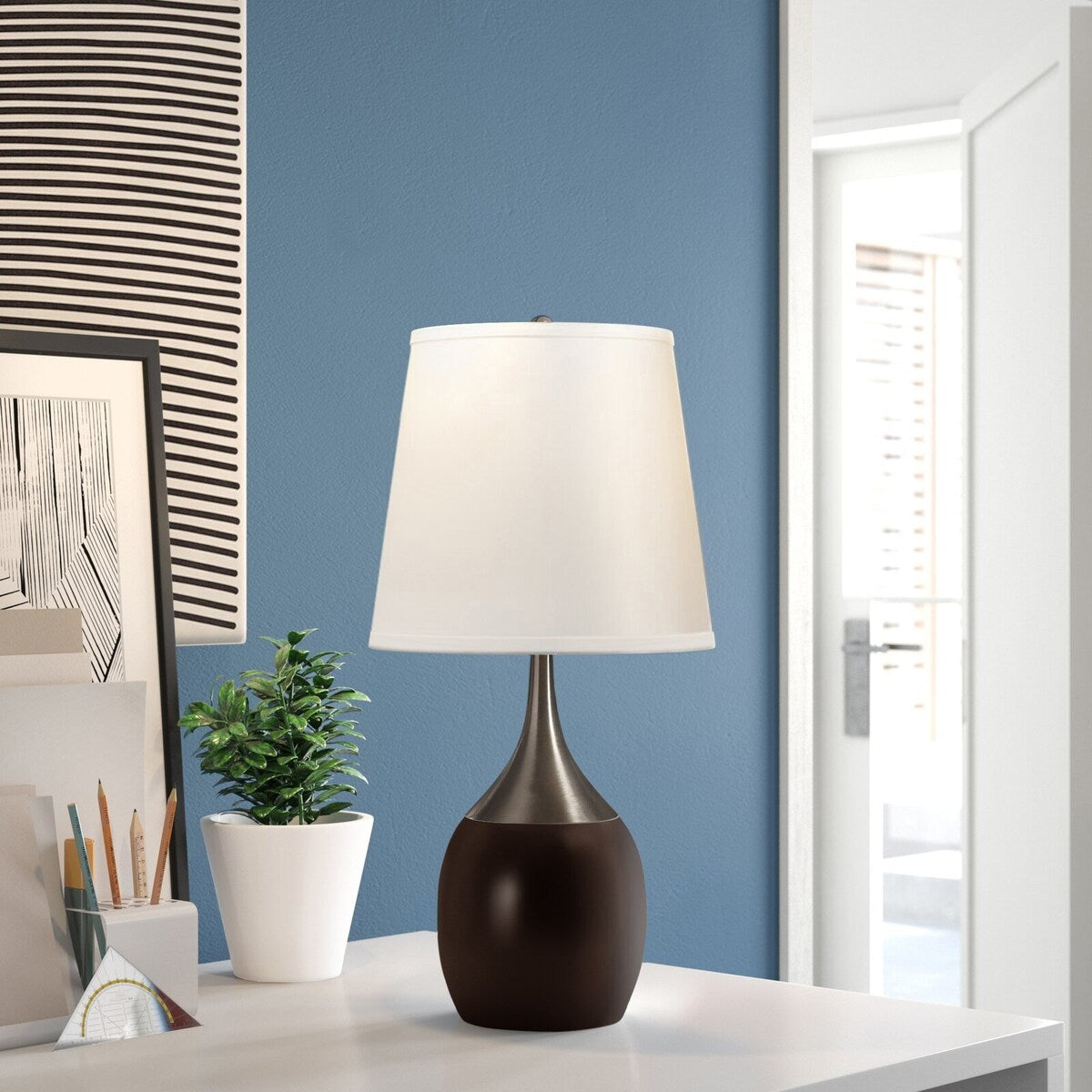 SINTECHNO Modern Espresso Touch Table Lamp - See Details - See Details