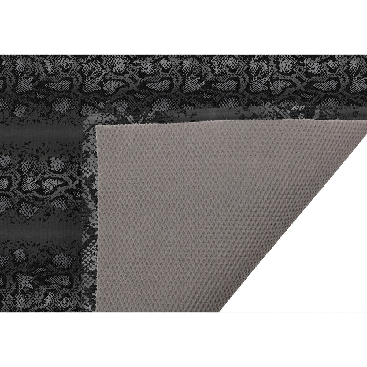 SNAKE CHARCOAL with Rubberized non-slip Backing Indoor|Outdoor Mat By Kavka Designs
