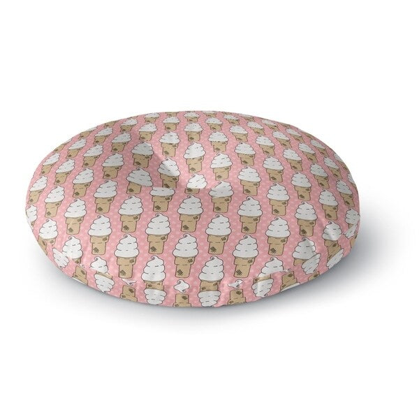 SOFT SERVE ICE CREAM PATTERN Floor Pillow By Kavka Designs