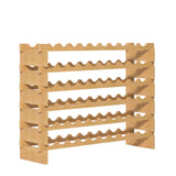Solid Wood Floor Wine Rack in Natural Wood