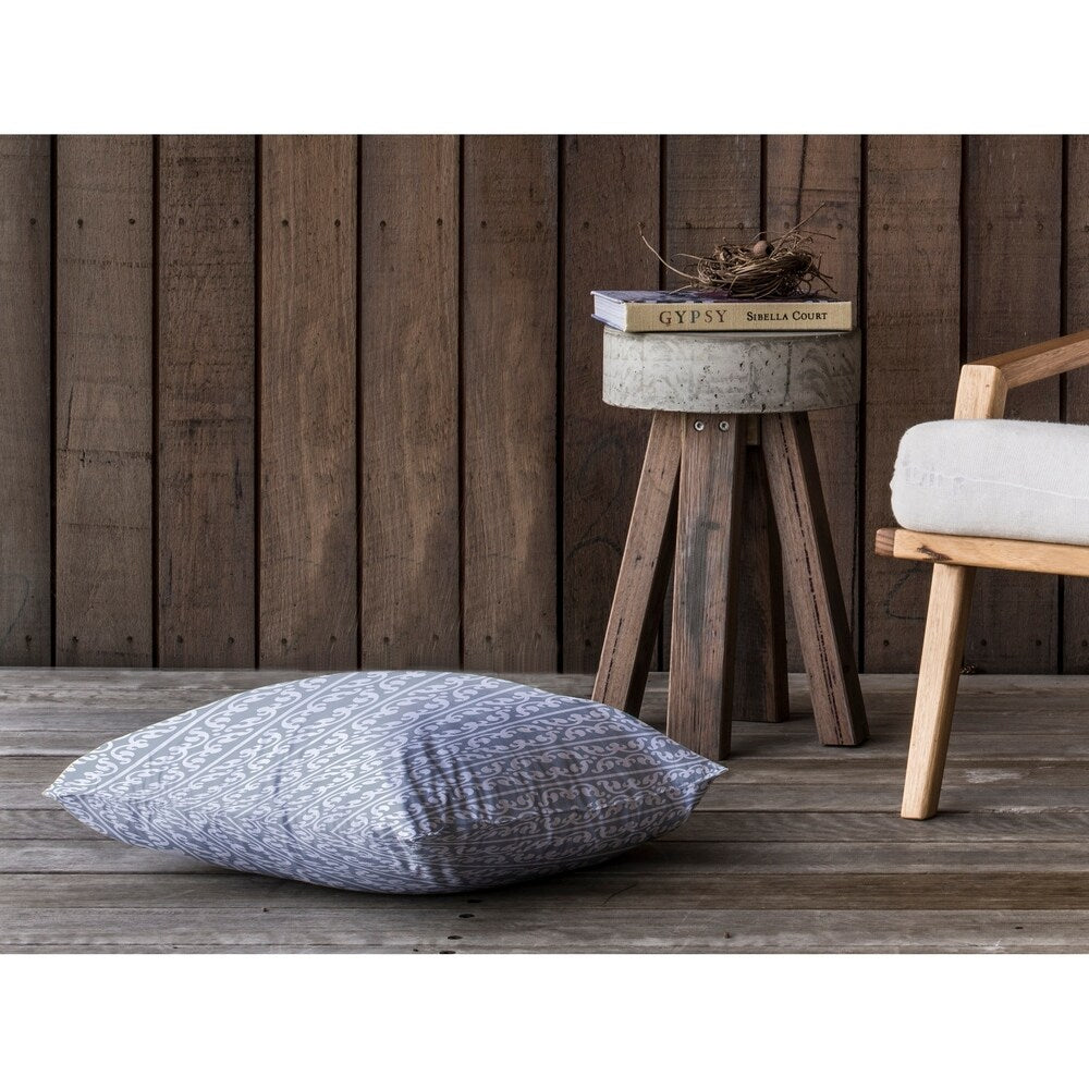 SOKHOM STEEL BLUE Floor Pillow By Kavka Designs