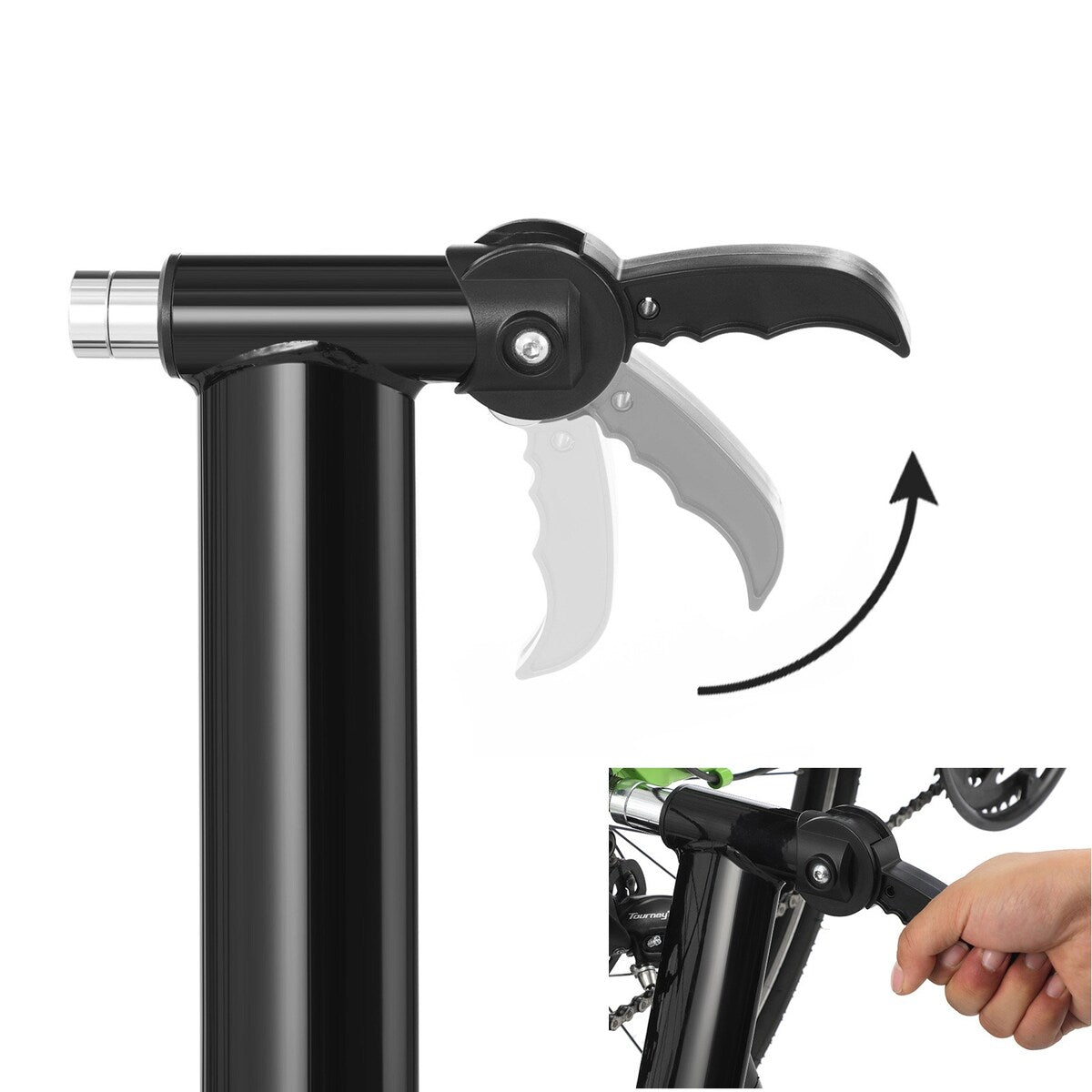 SONGMICS Indoor Bike Trainer Stand, Reduces Noise, Curvy Stable Frame
