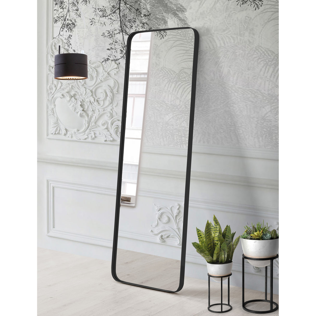 SPACE-IN Large Black Wall and Floor Mirror 65 X 22 Inches
