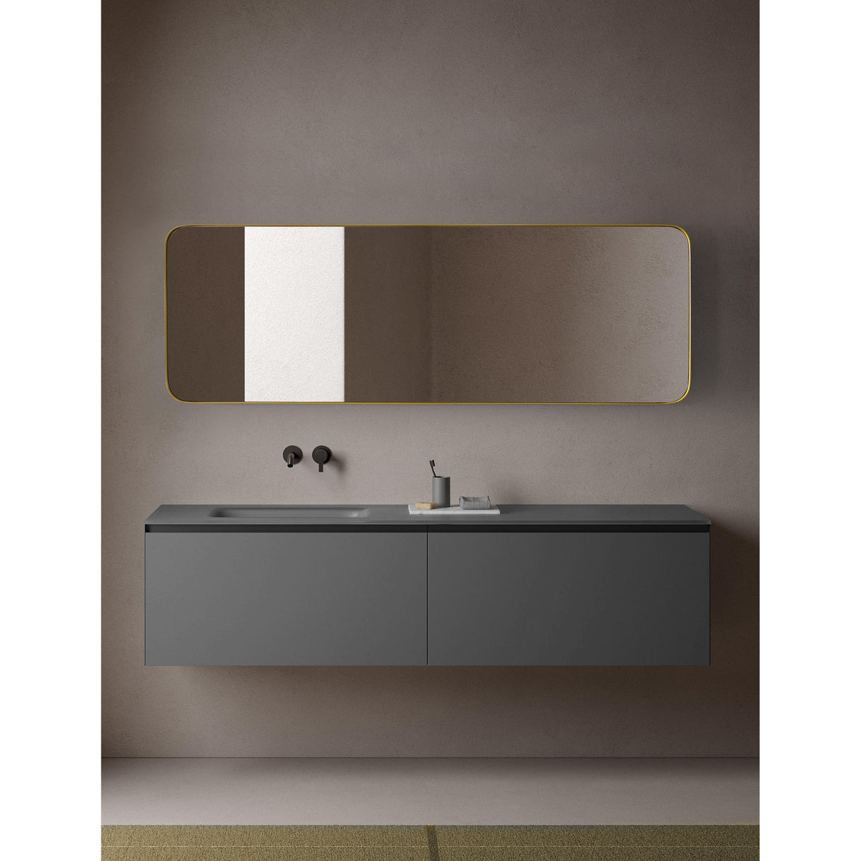 Full Length Gold Wall and Floor Mirror 65 x 22 inches