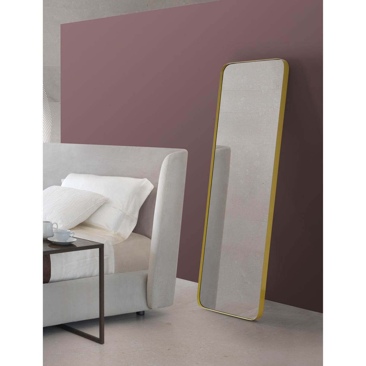 Full Length Gold Wall and Floor Mirror 65 x 22 inches