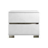 SPARK High Gloss White Lacquer Nightstand