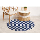 SPRING BLOCKS NAVY Kitchen Mat By Kavka Designs