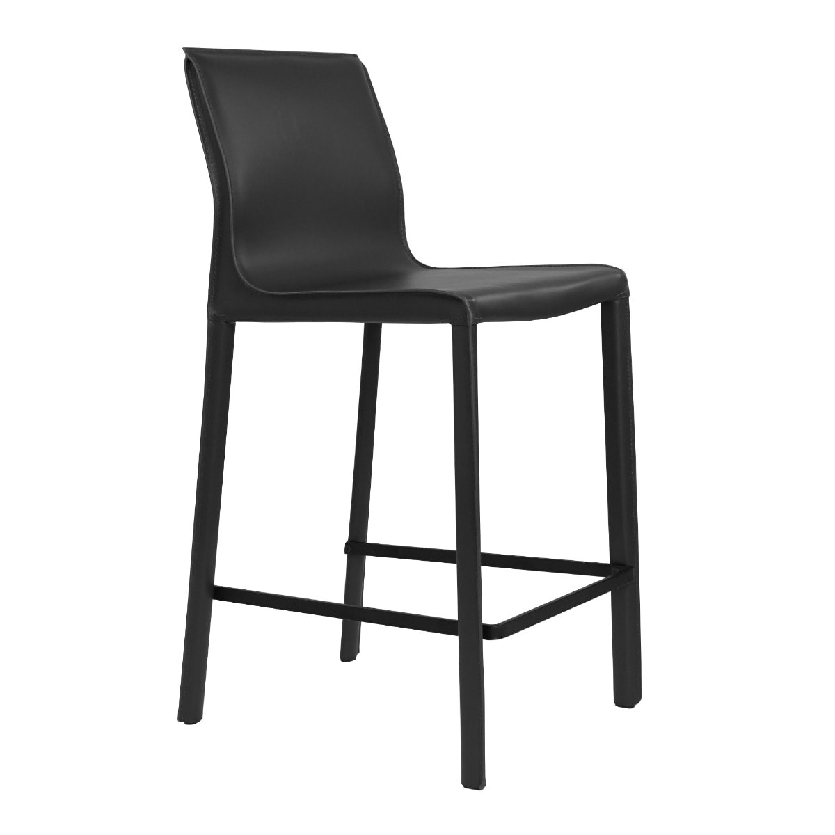 STAN Modern Leather Counter Stool