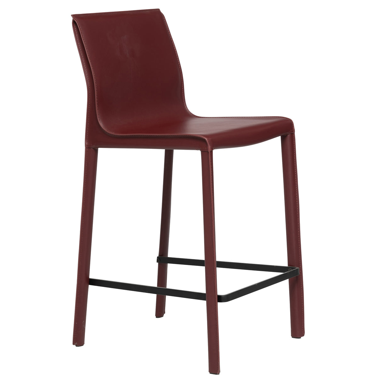 STAN Modern Leather Counter Stool