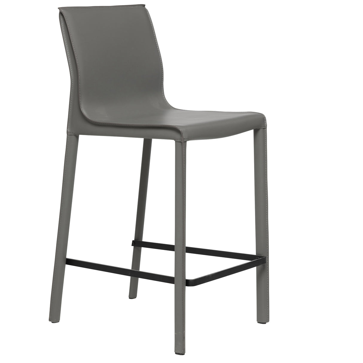 STAN Modern Leather Counter Stool