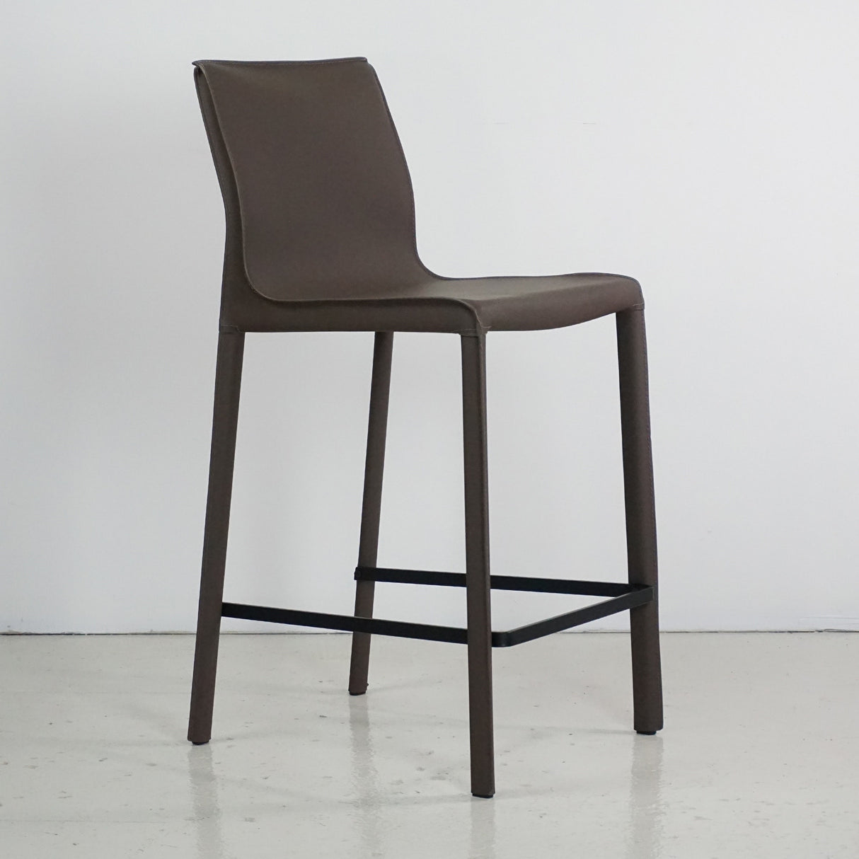 STAN Modern Leather Counter Stool