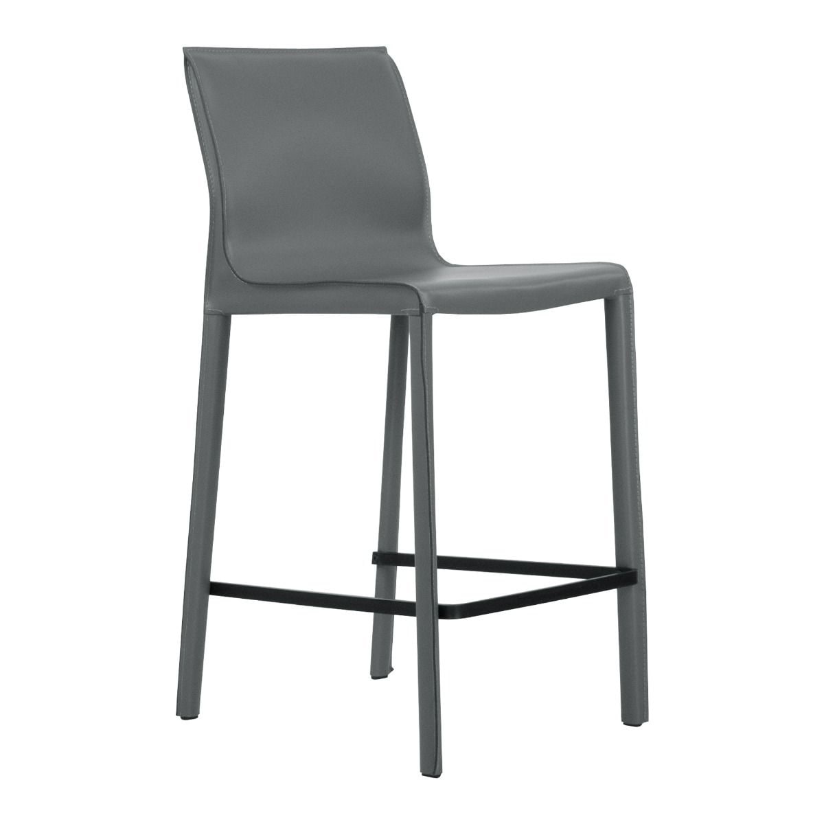 STAN Modern Leather Counter Stool