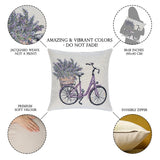 STP Goods Bike and Lavender Decorative Tapestry Throw Pillow