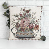 STP Goods Chenille Vase Decorative Tapestry Throw Pillow