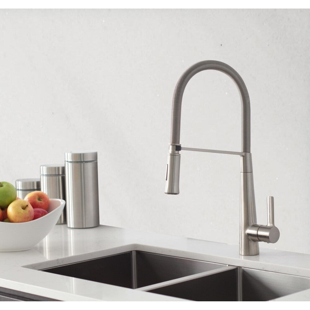 STYLISH Kitchen Faucet,One Handle,Brushed Nickel, Pull down, K108B - 19" x 7,12"
