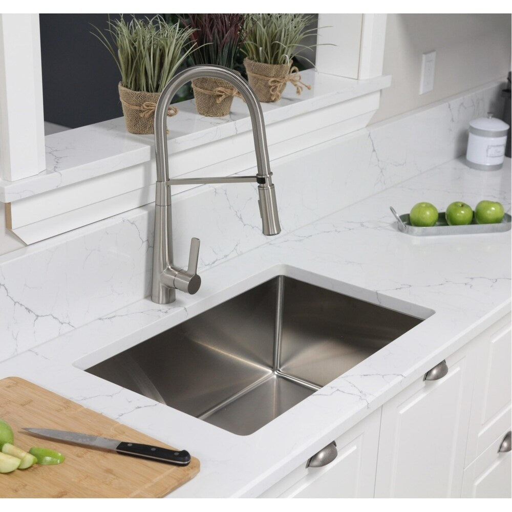 STYLISH Kitchen Faucet,One Handle,Brushed Nickel, Pull down, K108B - 19" x 7,12"
