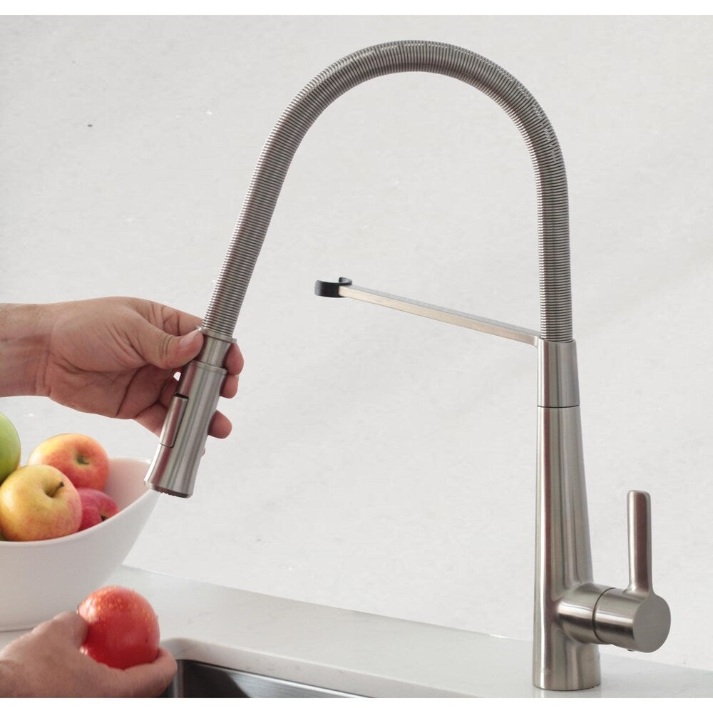 STYLISH Kitchen Faucet,One Handle,Brushed Nickel, Pull down, K108B - 19" x 7,12"