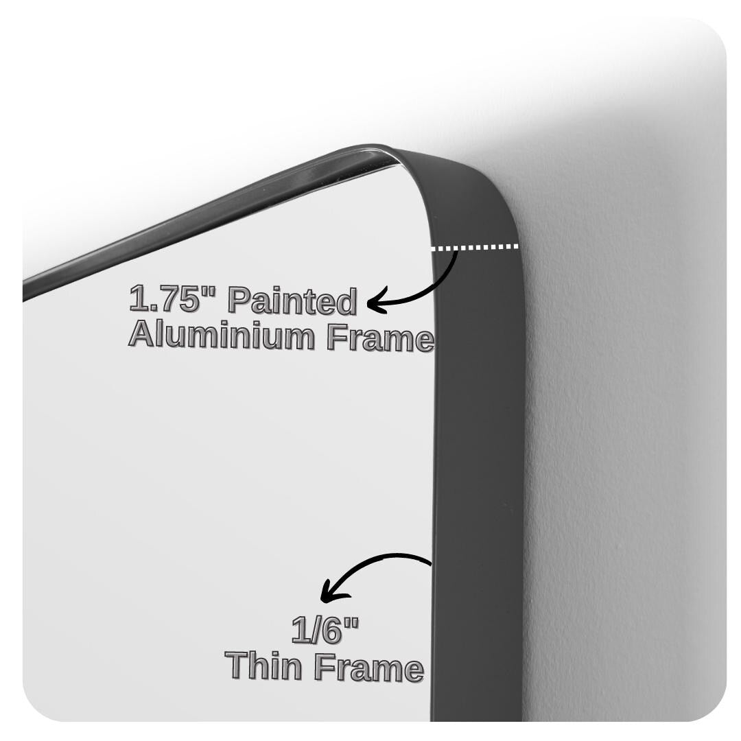 SUMMER STAR Black Mirror, Bathroom Mirror Rectangle Metal Frame - 22x30