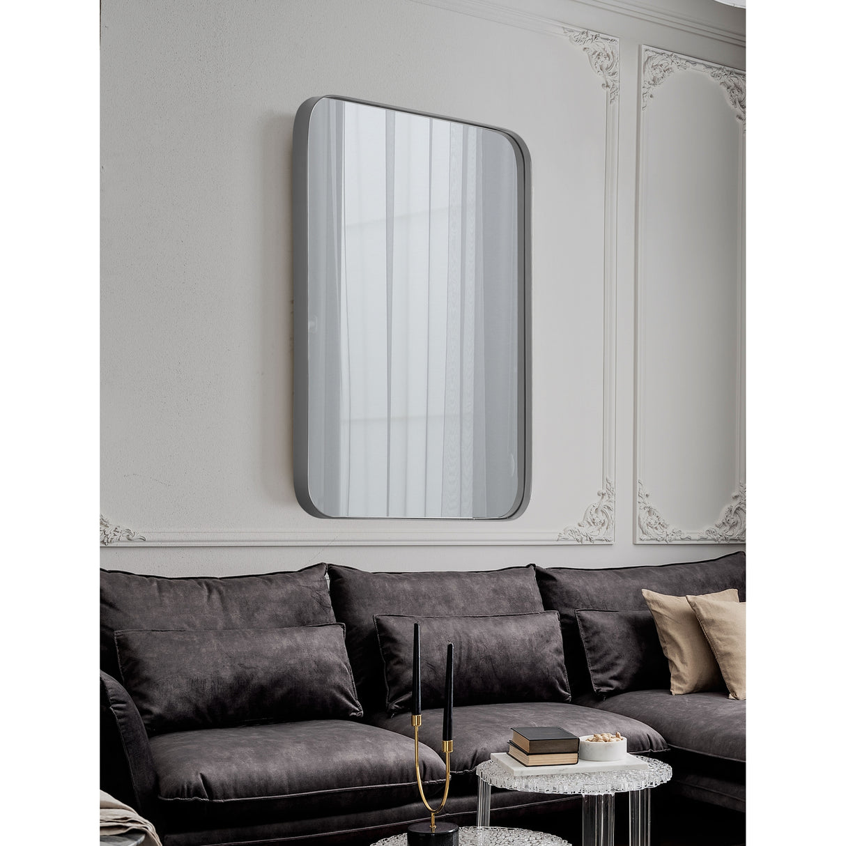 SUMMER STAR Gray Large Wall Mirror - 24x36
