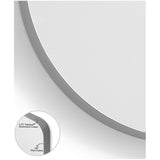 SUNBOW Large Silver Flat Round Wall Mirror - 30 inches