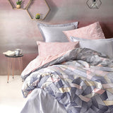 SUSSEXHOME Blush in Gray Full Size Duvet Cover Set,Hypoallergenic