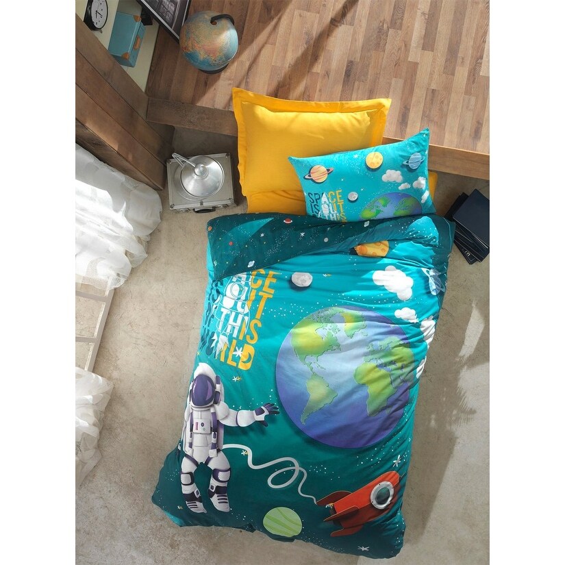 SUSSEXHOME Cosmos In Sky Twin Size Duvet Cover Set, Hypoallergenic