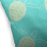 SWIMMING TURTLES AQUA Accent Pillow by Kavka Designs