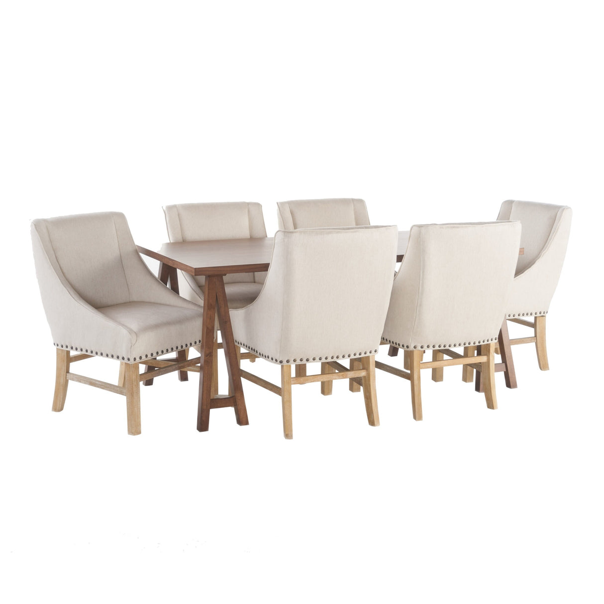 Sabine Farmhouse 7 Piece Wood Dining Set by Christopher Knight Home