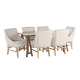 Sabine Farmhouse 7 Piece Wood Dining Set by Christopher Knight Home