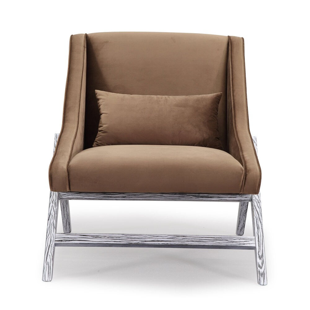 Sabrina Pecan Velvet Chair