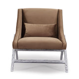 Sabrina Pecan Velvet Chair