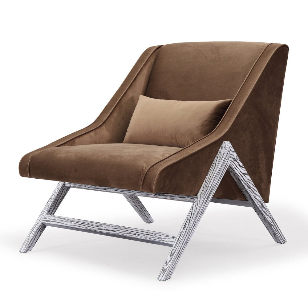 Sabrina Pecan Velvet Chair