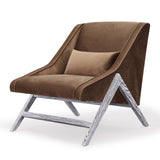 Sabrina Pecan Velvet Chair