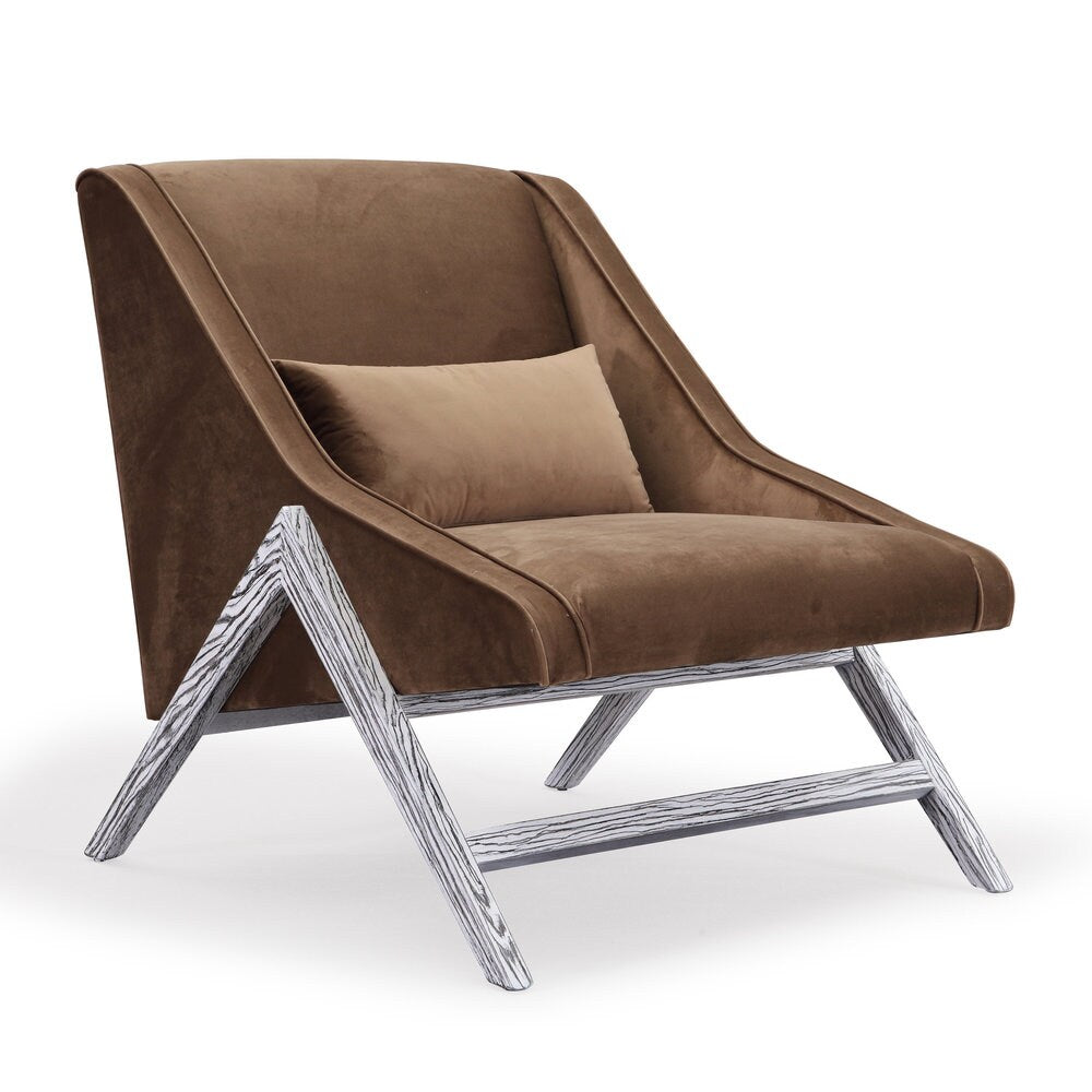 Sabrina Pecan Velvet Chair