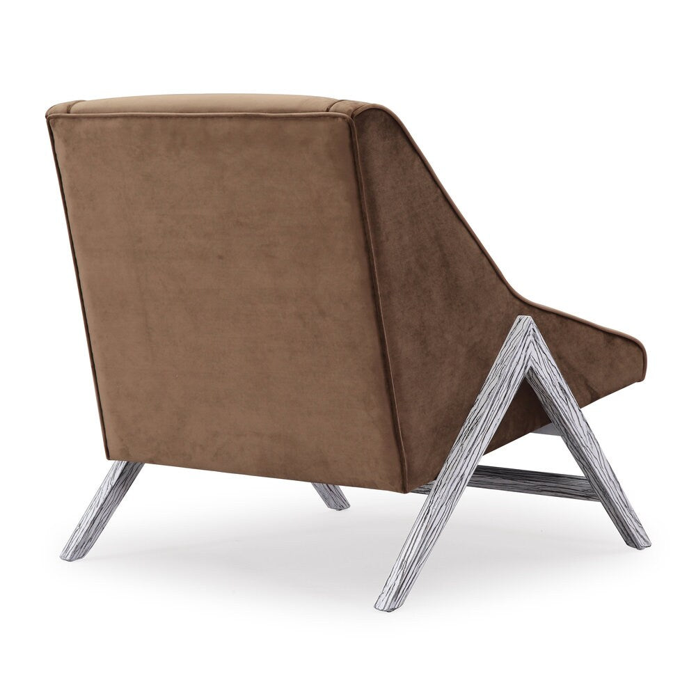 Sabrina Pecan Velvet Chair