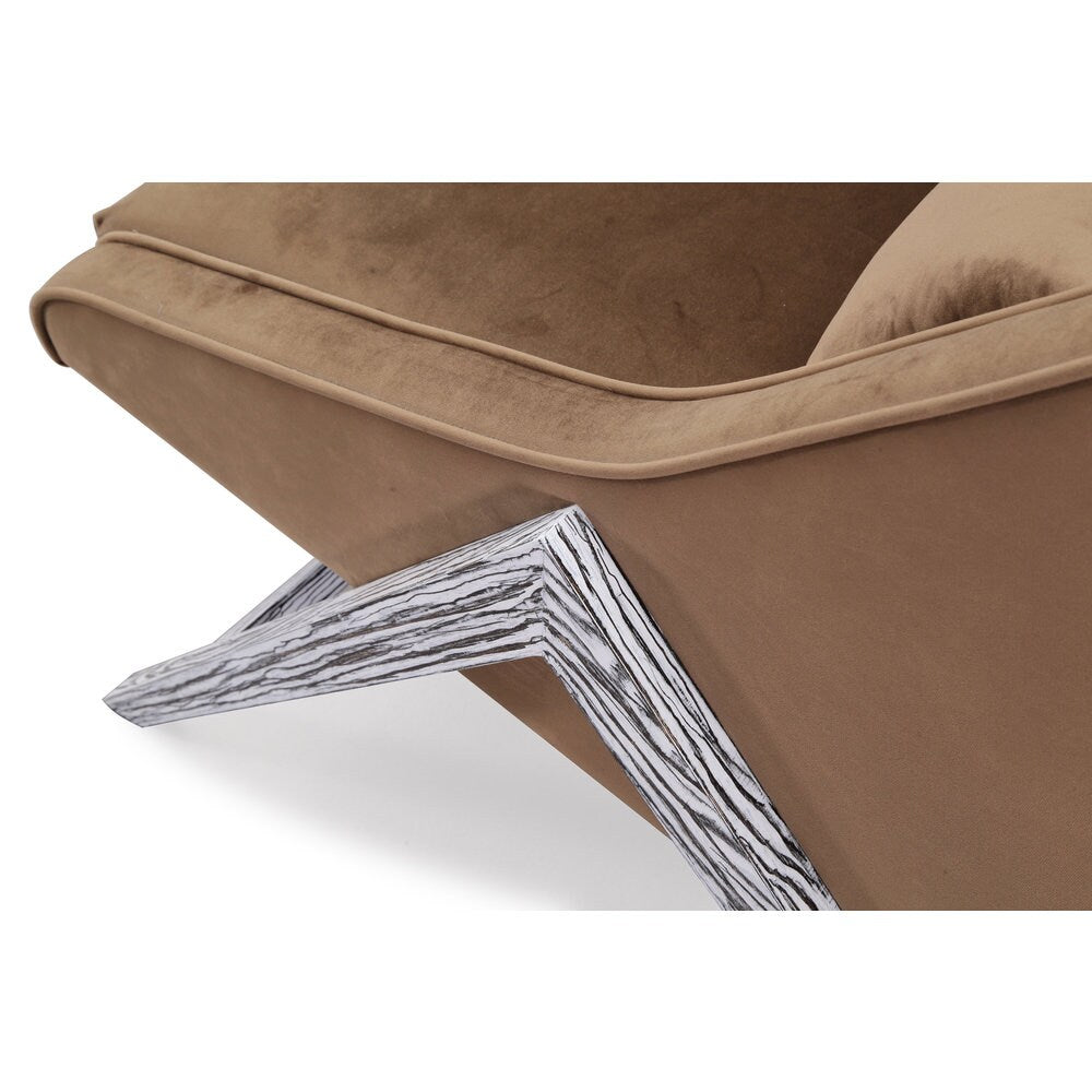 Sabrina Pecan Velvet Chair