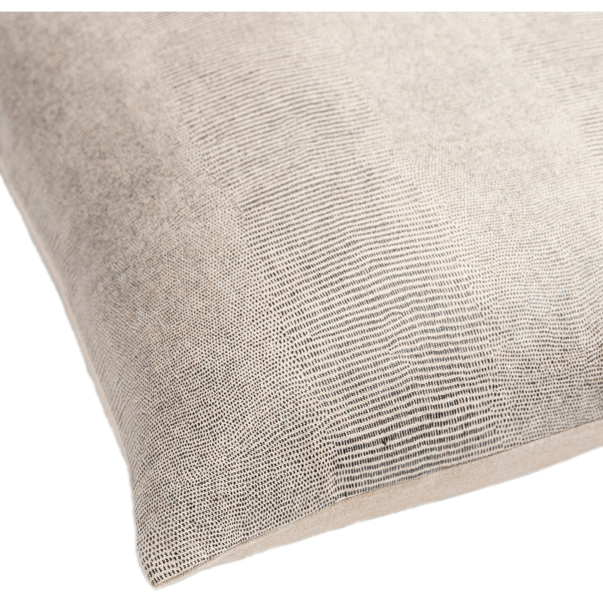 Sachine Modern Oatmeal and Black Cotton Throw Pillow